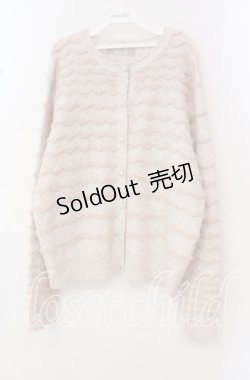 画像1: alcali / ラメファージャガードカーディガン  ピンク O-25-10-20-091-LO-TO-IG-ZT174