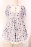 Doll Paradise / ヨーク切り替え紫陽花うさぎ柄ワンピース M ラベンダー O-25-10-20-008-LO-OP-OW-OS