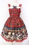 画像1: Angelic Pretty / British Bearジャンパースカートセット  アカ O-25-10-20-002-AP-OP-OW-OS (1)