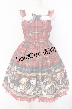 画像1: Angelic Pretty / British Bearジャンパースカートセット  アカ O-25-10-20-002-AP-OP-OW-OS