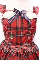 画像2: Angelic Pretty / British Bearジャンパースカートセット  アカ O-25-10-20-002-AP-OP-OW-OS (2)