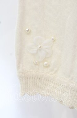 画像3: axes femme / お花モチーフ使いカーディガン M キナリ O-25-10-20-019-AX-TO-OW-OS