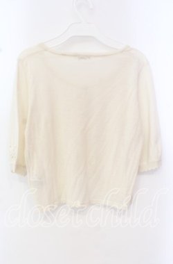 画像4: axes femme / お花モチーフ使いカーディガン M キナリ O-25-10-20-019-AX-TO-OW-OS