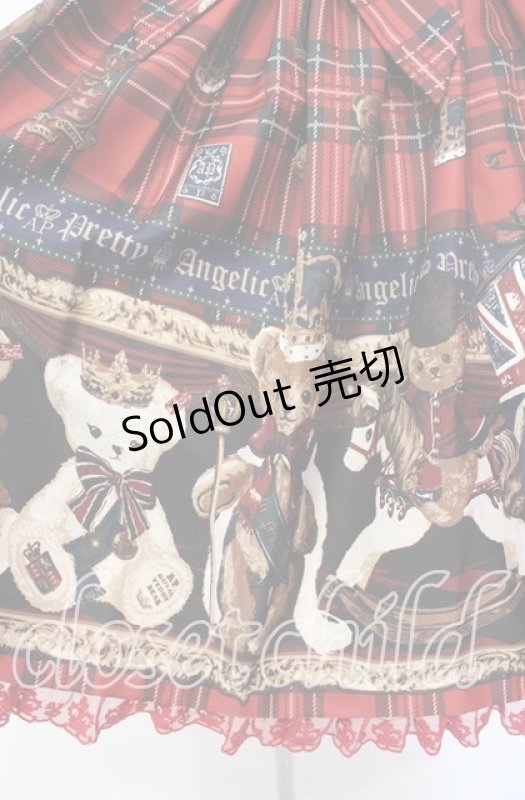 画像3: Angelic Pretty / British Bearジャンパースカートセット  アカ O-25-10-20-002-AP-OP-OW-OS (3)