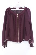 axes femme / 裾バルーンブルゾン M ワイン O-25-10-20-021-AX-TO-OW-OS