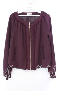 画像1: axes femme / 裾バルーンブルゾン M ワイン O-25-10-20-021-AX-TO-OW-OS