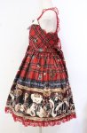 画像4: Angelic Pretty / British Bearジャンパースカートセット  アカ O-25-10-20-002-AP-OP-OW-OS (4)
