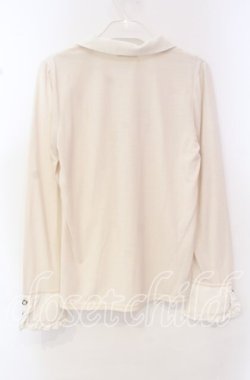 画像3: axes femme / ブローチ付きブラウス風プルオーバー M キナリ O-25-10-20-023-AX-TO-OW-OS
