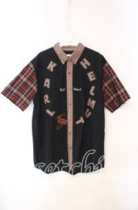 Karl Helmut / オリジナルチェックパッチワークシャツブラウス 4（L） クロ O-25-10-21-026-EL-BL-IG-ZT243