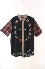 画像1: 【SALE】Karl Helmut / オリジナルチェックパッチワークシャツブラウス 4（L） クロ O-25-10-21-026-EL-BL-IG-ZT243 (1)