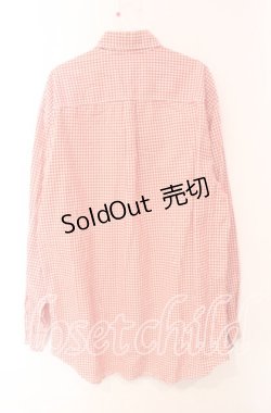 画像3: MEN'S KANEKO ISAO / ギンガムパッチシャツ  アカ O-25-10-21-027-LO-BL-IG-ZT381