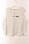 画像1: 【SALE】WONDERFUL WORLD / ロゴ刺繍ドットノースリーブブラウス【お直しあり】  シロ O-25-10-21-031-LO-BL-IG-ZT357 (1)