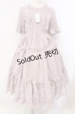 画像1: Chalmiere / フリルロングワンピース M ピンク O-25-10-21-037-LO-OP-OW-OS