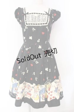 画像1: Emily Temple cute / トランプアリスワンピース  クロ O-25-10-21-043-ET-OP-OW-OS