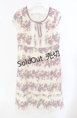 画像1: Emily Temple cute / フルーツボーダーワンピース  アイボリー O-25-10-21-044-ET-OP-OW-ZT268