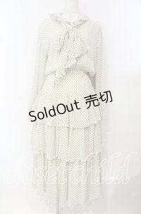 INGEBORG / ドットティアードワンピース  アイボリー O-25-10-21-045-LO-OP-OW-OS