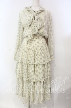 画像1: INGEBORG / ドットティアードワンピース  アイボリー O-25-10-21-045-LO-OP-OW-OS