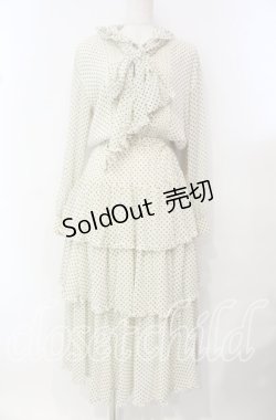 画像1: INGEBORG / ドットティアードワンピース  アイボリー O-25-10-21-045-LO-OP-OW-OS