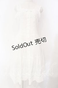 PINK HOUSE / ローンフリルタブリエワンピース  シロ O-25-10-21-047-LO-OP-OW-OS