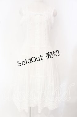 画像1: PINK HOUSE / ローンフリルタブリエワンピース  シロ O-25-10-21-047-LO-OP-OW-OS