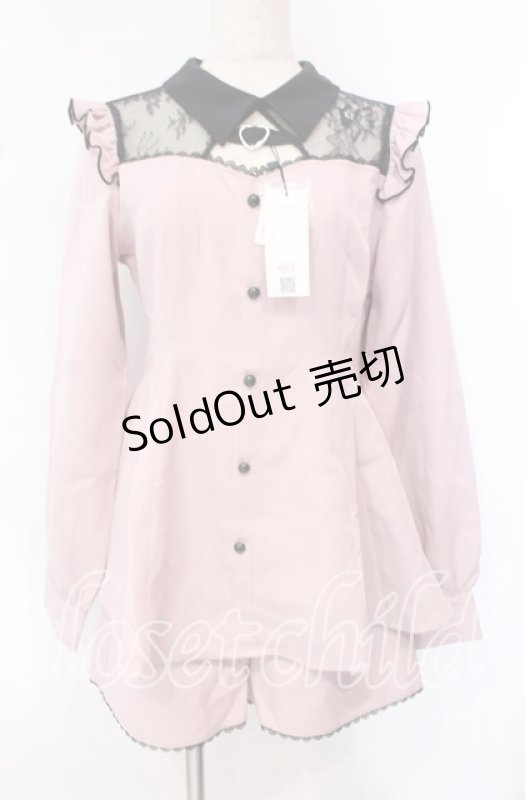 画像1: DearMyLove / ハートベルトレースセットアップ M ピンク O-25-10-21-049-EL-OP-OW-OS (1)