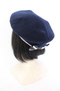 Secret Honey / ジャガードリボンベレー帽  ネイビー O-25-10-21-005-CA-AC-IG-OS