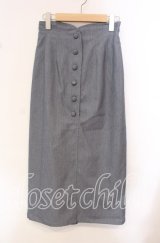 an another angelus / フロント釦ハイウエストタイトスカート F ブルー O-25-10-21-056-CA-SK-OW-ZT145