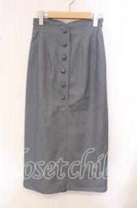 an another angelus / フロント釦ハイウエストタイトスカート F ブルー O-25-10-21-056-CA-SK-OW-ZT145