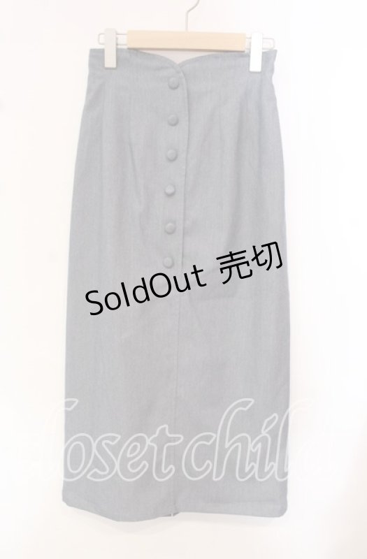 画像1: 【SALE】an another angelus / フロント釦ハイウエストタイトスカート F ブルー O-25-10-21-056-CA-SK-OW-ZT145 (1)