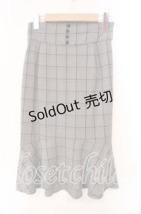 an another angelus / チェックタイトスカート  グレー O-25-10-21-059-CA-SK-IG-ZT1029P