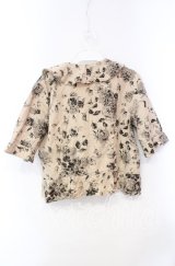 INGEBORG / ジャガードフラワーフリルボレロ  ベージュ O-25-10-21-064-LO-TO-OW-ZT129