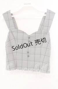 an another angelus / チェック柄ビスチェ F グレー O-25-10-21-063-CA-TO-OW-ZT1029P