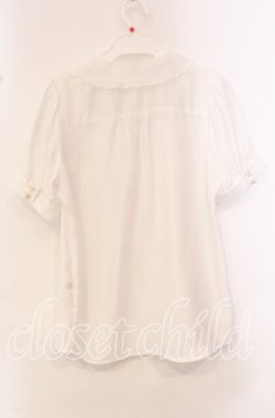 画像3: Secret Honey / スカラップオーガンジー襟ブラウス  シロ O-25-10-21-075-CA-BL-IG-OS