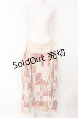 PINK HOUSE / パッチワーク吊りスカート  アカ系 O-25-10-21-007-LO-OP-IG-ZI