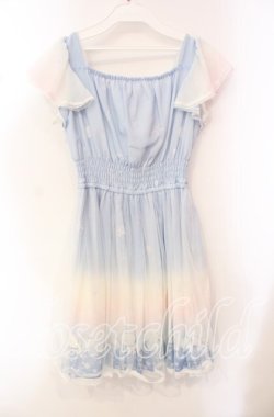 画像5: Secret Honey / シェルプリントワンピース  サックス O-25-10-21-077-CA-OP-IG-OS