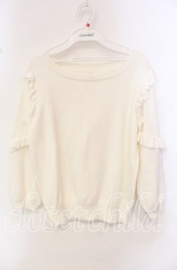 画像1: Secret Honey / 袖フリルニット  オフ O-25-10-21-085-CA-TO-IG-OS