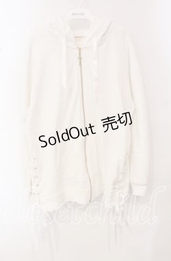 画像1: Secret Honey / サイドレースアップうさみみパーカー  オフ O-25-10-21-086-CA-TO-IG-ZT236