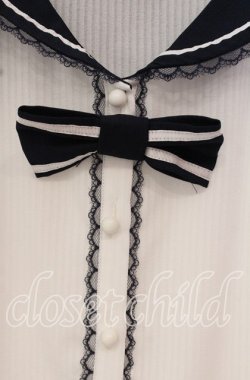 画像2: Secret Honey / シャドーストライプセーラーブラウス  シロ×ネイビー O-25-10-21-091-CA-BL-IG-OS