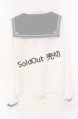 画像3: Secret Honey / シャドーストライプセーラーブラウス  シロ×ネイビー O-25-10-21-091-CA-BL-IG-OS