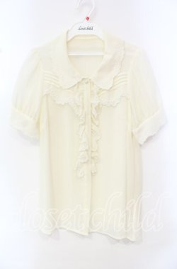 画像1: Secret Magic / スカラップ2重襟ブラウス  アイボリー O-25-10-21-092-CA-BL-IG-OS