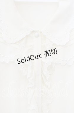 画像2: Secret Magic / スカラップ2重襟ブラウス  アイボリー O-25-10-21-092-CA-BL-IG-OS