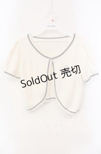 Secret Honey / SH刺繍半袖ボレロ  オフ O-25-10-21-095-CA-TO-IG-ZT276