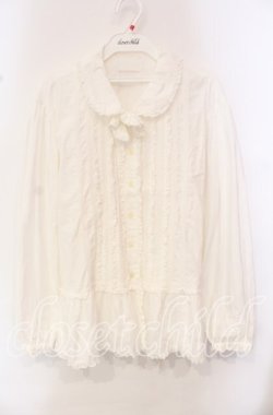 画像1: PINK HOUSE / ピンタック使いブラウス  シロ O-25-10-21-096-LO-BL-OW-OS