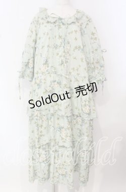 画像1: PINK HOUSE / 白詰草プリントワンピース【お直しあり】  ミント O-25-10-21-009-LO-OP-IG-OS