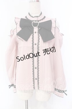 画像1: DearMyLove / ハートバックルリボンオフショルブラウス M ピンク O-25-10-21-103-EL-BL-OW-OS