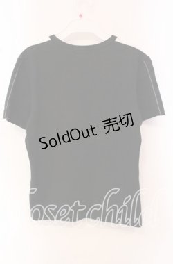 画像2: 【SALE】INGEBORG / カメリアptTシャツ M クロ×シロ O-25-10-21-109-LO-TO-OW-ZT129