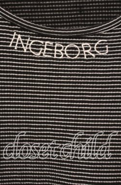 画像2: INGEBORG / ロゴ刺繍ボーダーTシャツ  クロ O-25-10-21-111-LO-TS-OW-OS