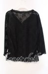 画像3: 【SALE】INGEBORG / Vネックレースプルオーバー M クロ O-25-10-21-112-LO-TO-OW-ZT127 (3)