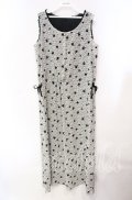 INGEBORG / フェイクレイヤードフロッキーワンピース  シロ×クロ O-25-10-21-114-LO-OP-OW-OS