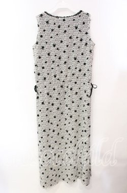 画像3: INGEBORG / フェイクレイヤードフロッキーワンピース  シロ×クロ O-25-10-21-114-LO-OP-OW-OS